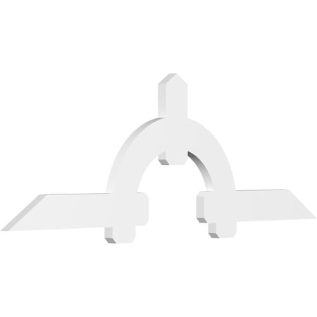 Ekena Millwork Ericson Architectural Grade PVC Gable Bracket, 84"W x 28"H x 2"D x 6"F, 8/12 Pitch GBP084X28X0206ERI00